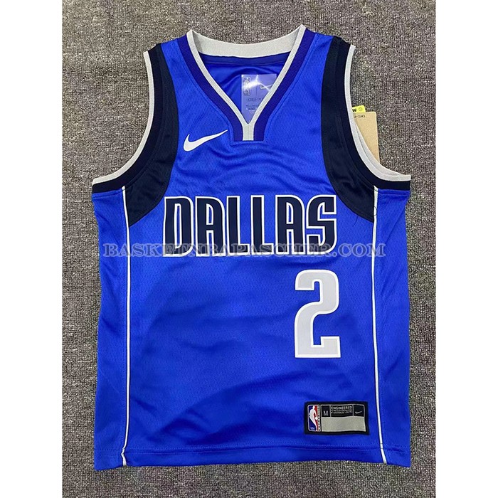Maillot Enfant Dallas Mavericks Kyrie Irving NO 2 Icon 2022-23 Bleu